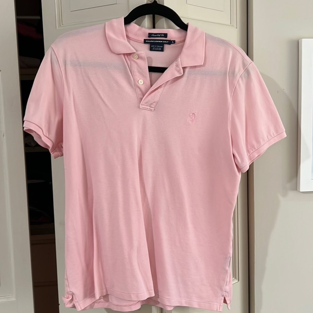 Light pink polo shirt